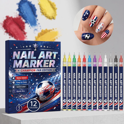 🔥 World Cup Fan Nail Art Pens⚽Nail Drawing Marker Set