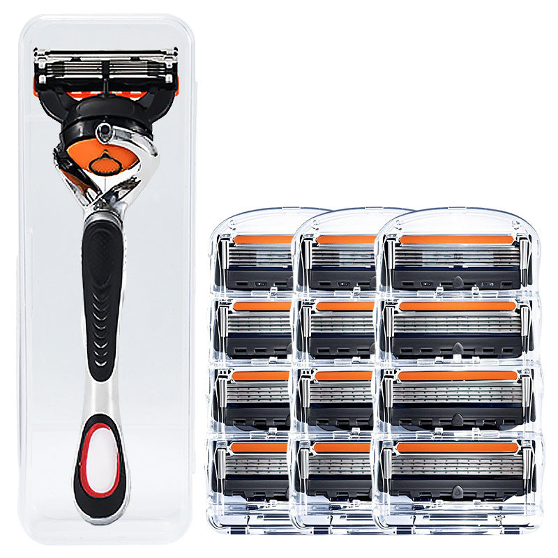 48-Piece Men's Razor Blade Set: Free Handle + Ultra Sharp Steel for Smooth Shaving